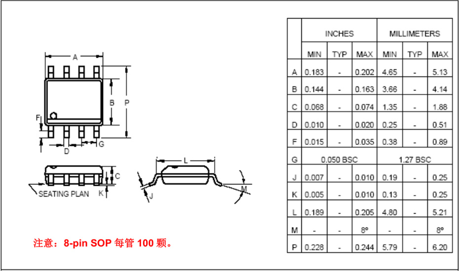 8引腳SOP（150毫寸-）